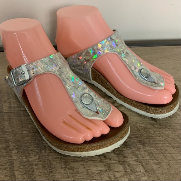 Birkenstock Other - Girl's BIRKENSTOCK Hologram GIZEH T-Strap ORTHOTIC Summer BEACH SANDALS  33